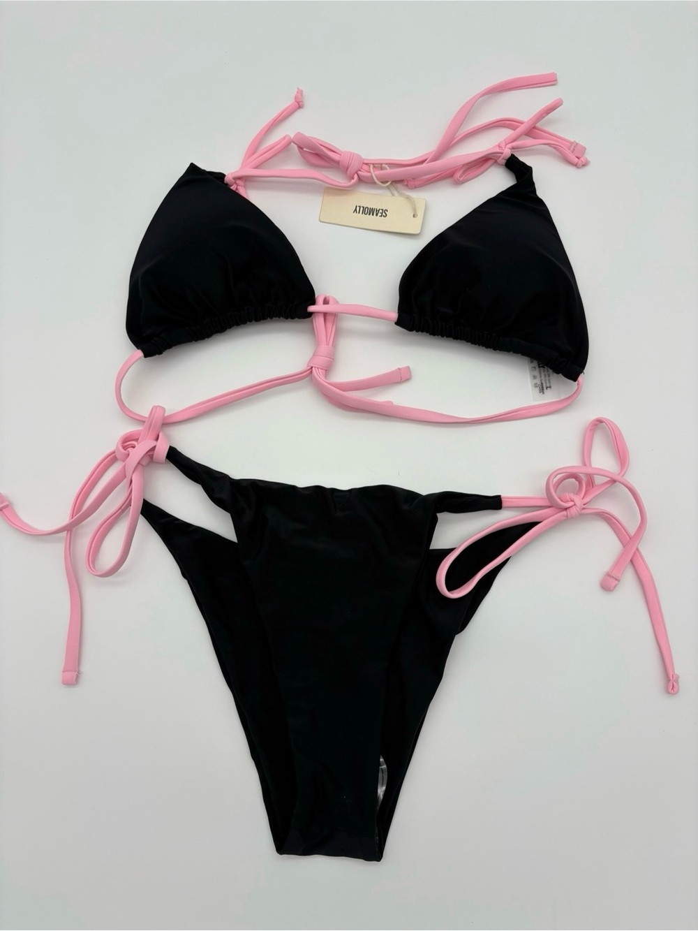 Seamolly Black and Pink Bikini Set